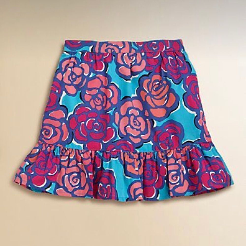 Lilly Pulitzer Floral Print Little Girls Skirt Size 2